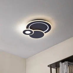 Lindby Loftlamper|Pendellamper > LED-loftlampe Briar, sort, metal, fjernbetjening