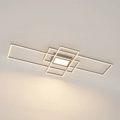 Lindby Loftlamper|Loftlamper > LED-loftlampe Caitlin, nikkel, metal, 105 cm