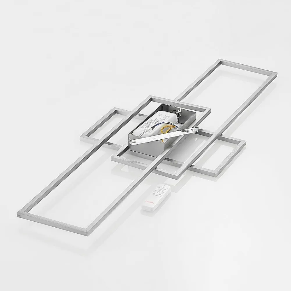 Lindby Loftlamper|Loftlamper > LED-loftlampe Caitlin, nikkel, metal, 105 cm
