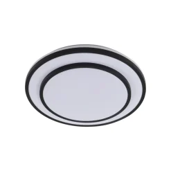 Gang|Loftlamper ^ Lindby LED-loftlampe Duala, sort, RGB, CCT, fjernbetjening