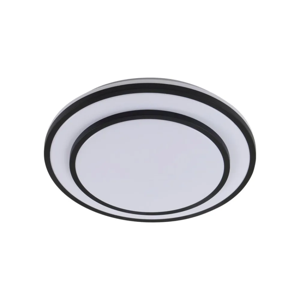 Gang|Loftlamper ^ Lindby LED-loftlampe Duala, sort, RGB, CCT, fjernbetjening