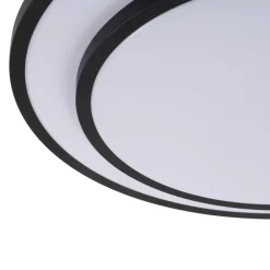 Gang|Loftlamper ^ Lindby LED-loftlampe Duala, sort, RGB, CCT, fjernbetjening