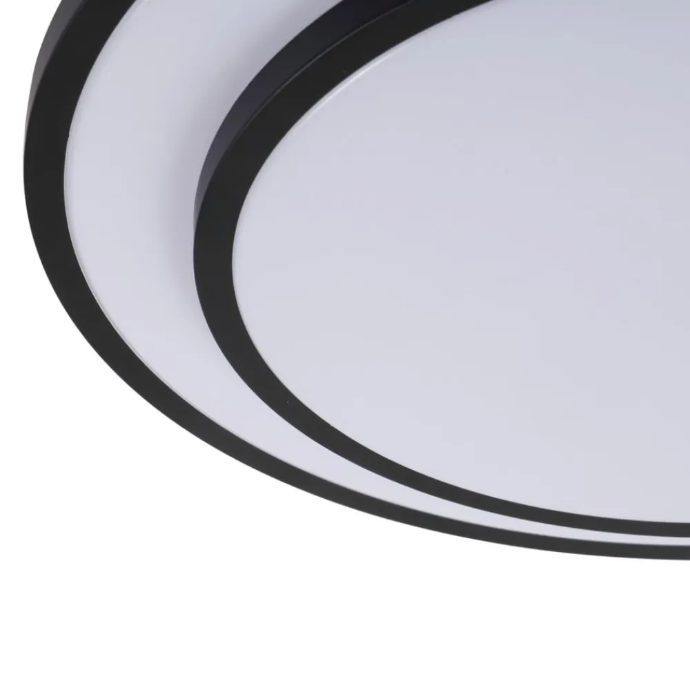 Gang|Loftlamper ^ Lindby LED-loftlampe Duala, sort, RGB, CCT, fjernbetjening