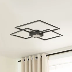 Lindby Loftlamper > LED-loftlampe Duetto, 65 cm, antracit, 38 W, aluminium