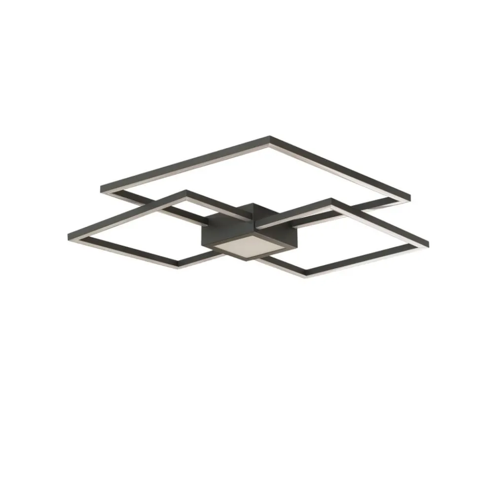 Lindby Loftlamper > LED-loftlampe Duetto, 65 cm, antracit, 38 W, aluminium