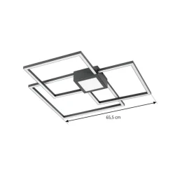 Lindby Loftlamper > LED-loftlampe Duetto, 65 cm, antracit, 38 W, aluminium