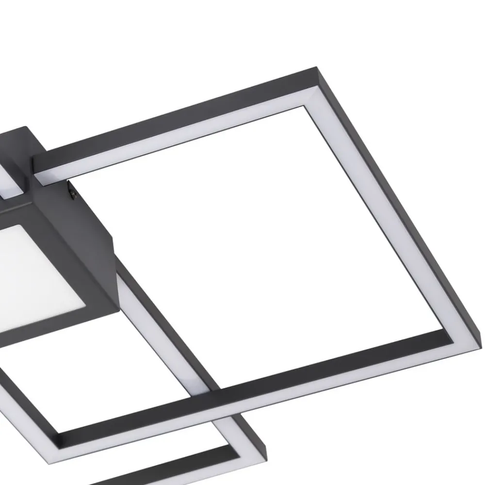 Lindby Loftlamper > LED-loftlampe Duetto, 65 cm, antracit, 38 W, aluminium