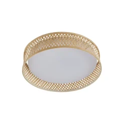 Lindby Loftlamper|Loftlamper > LED-loftlampe Eilif, bambus, Ø 40 cm
