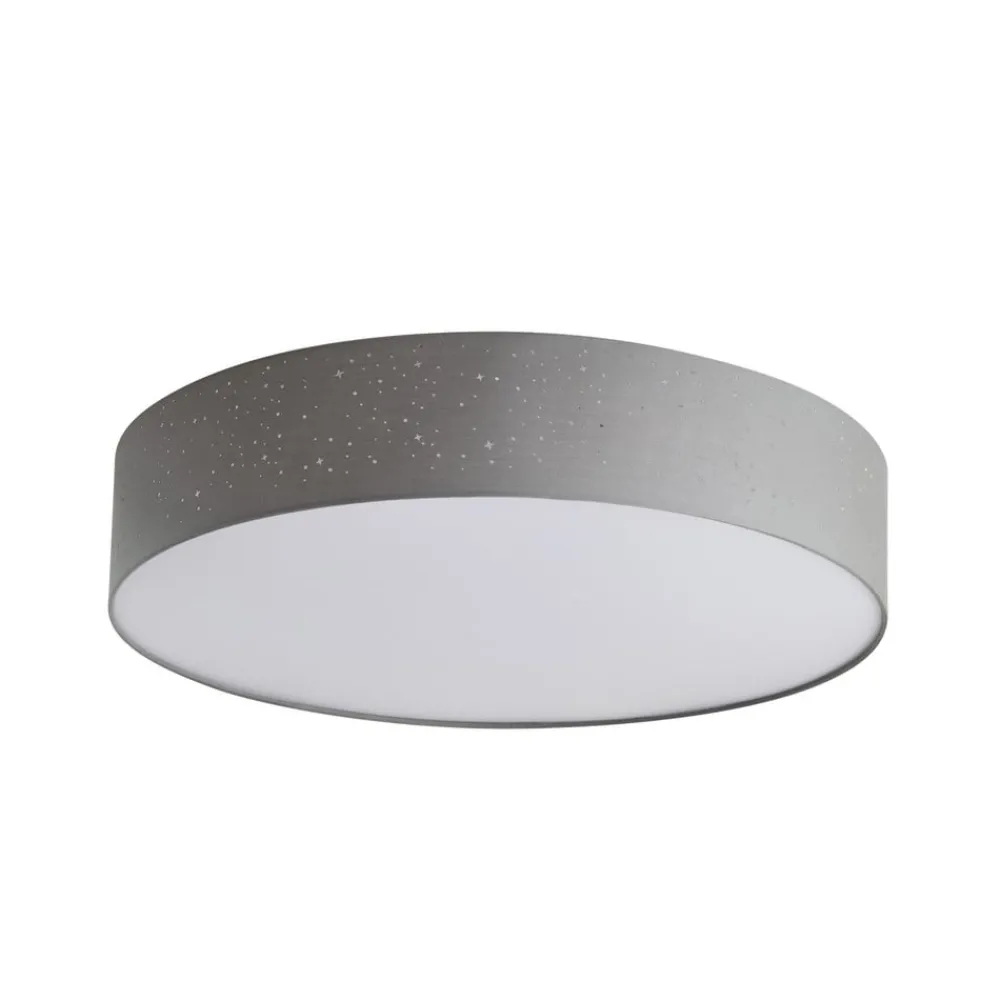 Lindby Loftlamper > LED-loftlampe Ellamina, 60 cm, lysegrå, tekstil