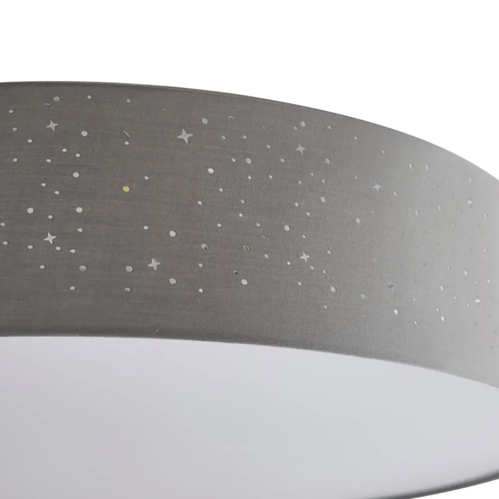 Lindby Loftlamper > LED-loftlampe Ellamina, 60 cm, lysegrå, tekstil