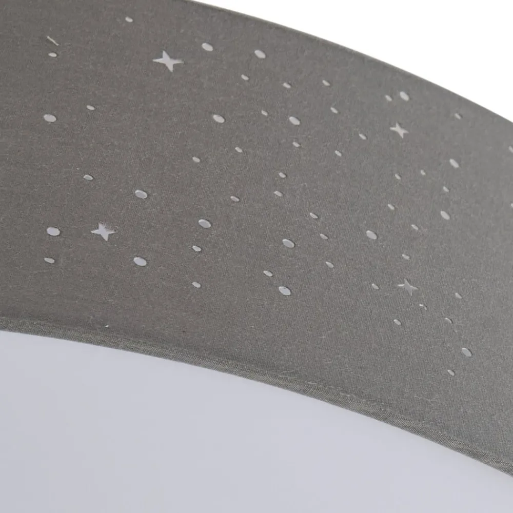 Lindby Loftlamper > LED-loftlampe Ellamina, 60 cm, lysegrå, tekstil