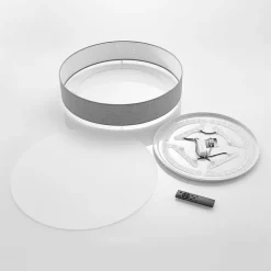Lindby Loftlamper > LED-loftlampe Ellamina, 60 cm, lysegrå, tekstil