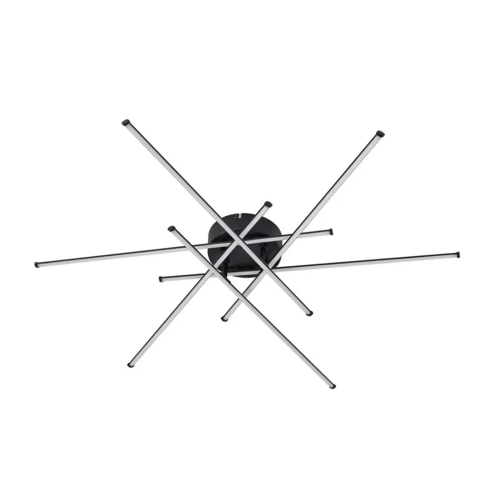 Lindby Loftlamper > LED-loftlampe Elviano, Ø 80 cm, sort, 3.000 K