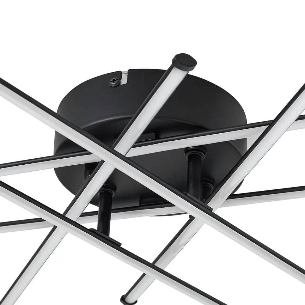 Lindby Loftlamper > LED-loftlampe Elviano, Ø 80 cm, sort, 3.000 K