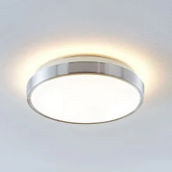 Lindby Gang|Loftlamper > LED-loftlampe Emelie, Ø 27 cm, aluminiumsfarvet, metal