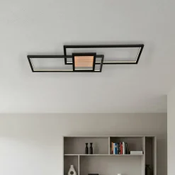 Lindby Gang|Loftlamper > LED-loftlampe Emiljan, sort, metal, dæmpbar