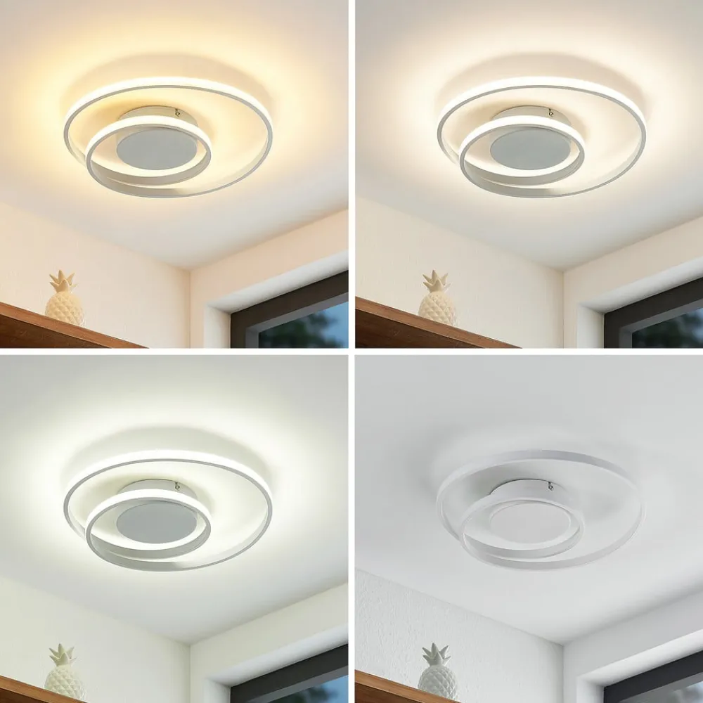Lindby Loftlamper|Loftlamper > LED-loftlampe Emisua, hvid, CCT, dæmpbar