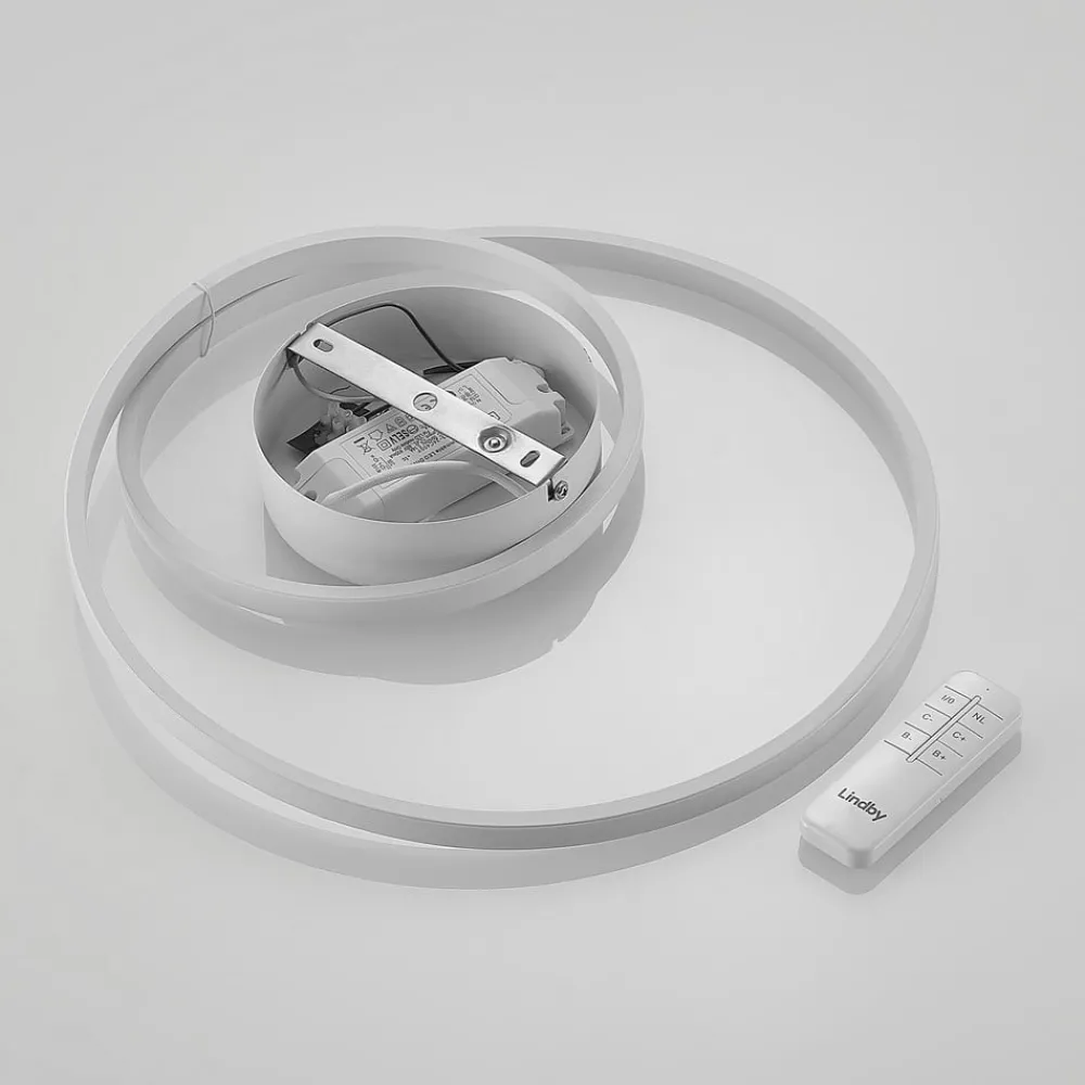 Lindby Loftlamper|Loftlamper > LED-loftlampe Emisua, hvid, CCT, dæmpbar