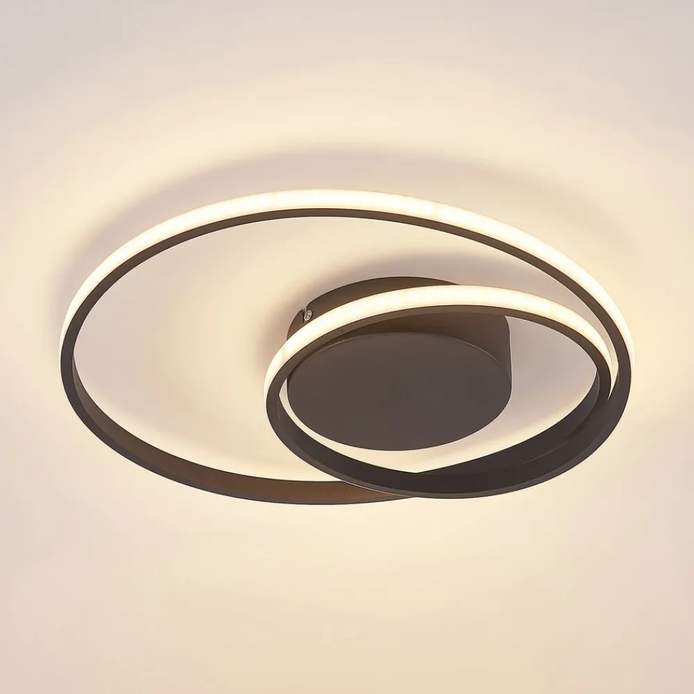Lindby Loftlamper|Loftlamper > LED-loftlampe Emisua, sort, CCT, dæmpbar