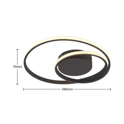 Lindby Loftlamper|Loftlamper > LED-loftlampe Emisua, sort, CCT, dæmpbar