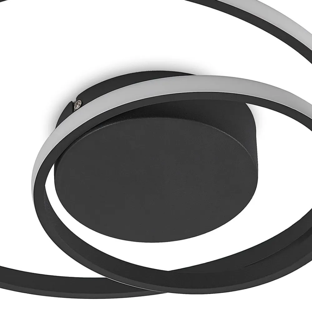 Lindby Loftlamper|Loftlamper > LED-loftlampe Emisua, sort, CCT, dæmpbar