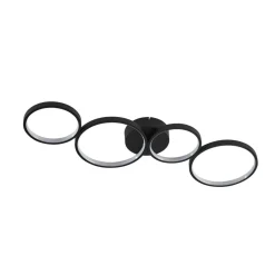 Lindby Loftlamper|Pendellamper > LED-loftlampe Evengeline, sort, aluminium, 88 cm
