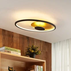 Lindby Loftlamper|Pendellamper > LED-loftlampe Feival, 61 cm, rust/guld, dæmpbar
