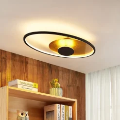 Loftlamper|Loftlamper ^ Lindby LED-loftlampe Feival, 73 cm, rust/guld, dæmpbar