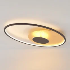 Loftlamper|Loftlamper ^ Lindby LED-loftlampe Feival, 73 cm, rust/guld, dæmpbar