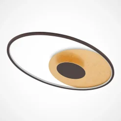 Loftlamper|Loftlamper ^ Lindby LED-loftlampe Feival, 73 cm, rust/guld, dæmpbar
