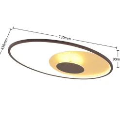 Loftlamper|Loftlamper ^ Lindby LED-loftlampe Feival, 73 cm, rust/guld, dæmpbar