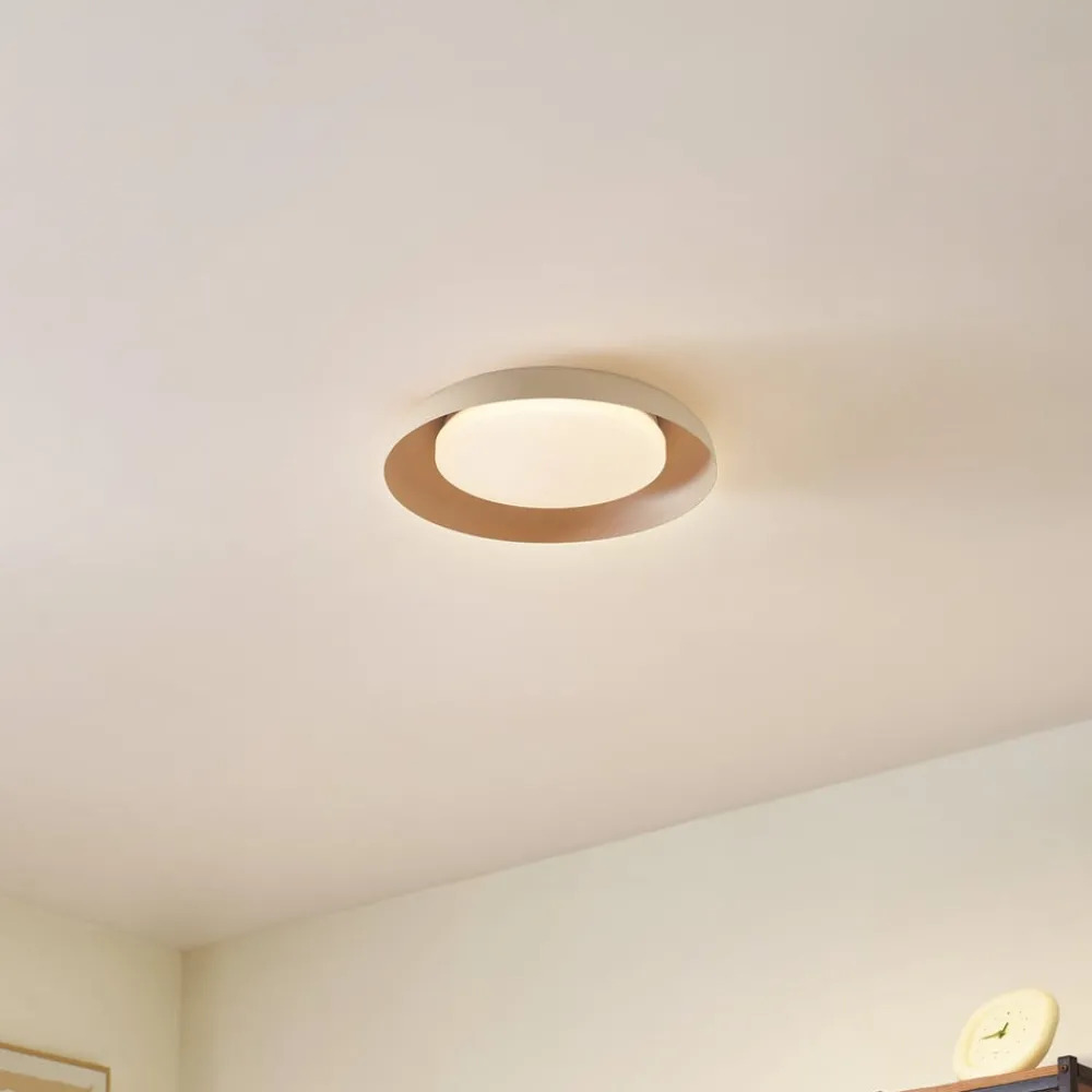 Lindby Gang|Loftlamper > LED-loftlampe Florie, beige, metal, Ø 40 cm
