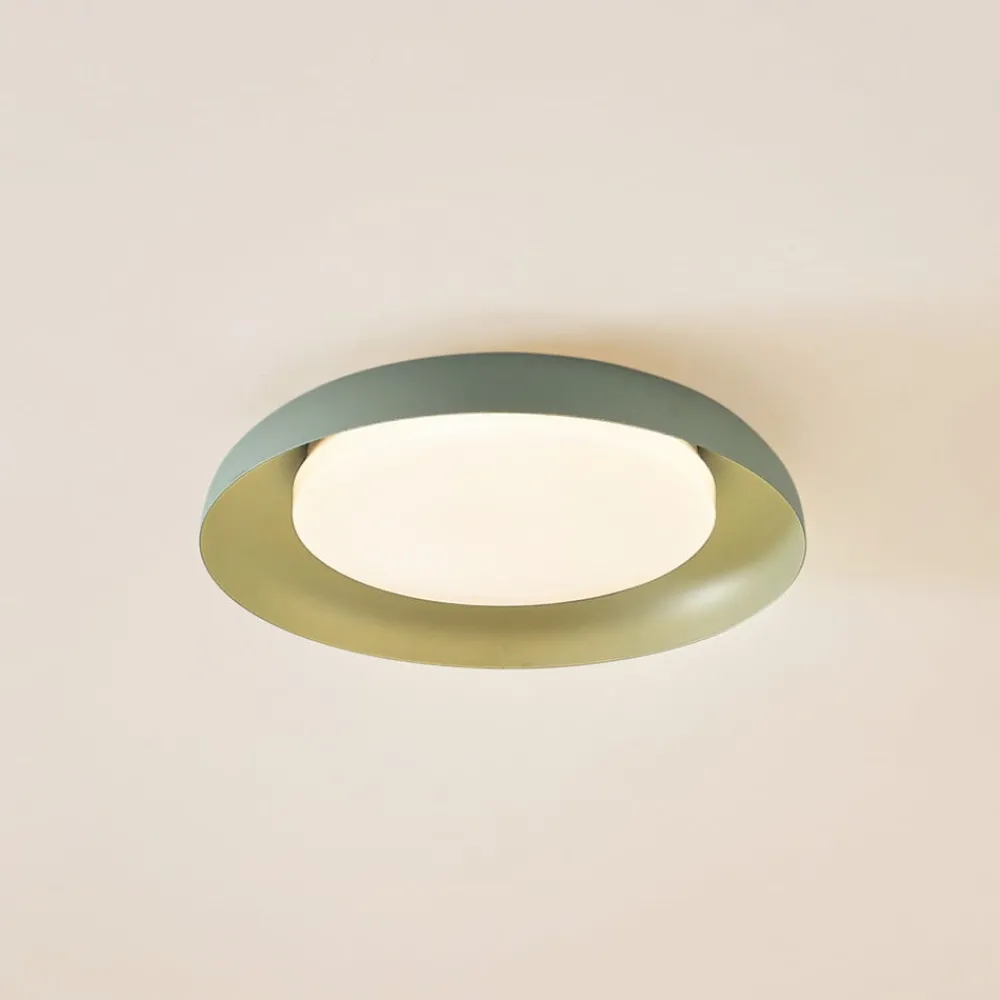 Lindby Gang|Loftlamper > LED-loftlampe Florie, grøn, metal, Ø 40 cm