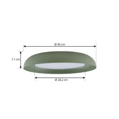Lindby Gang|Loftlamper > LED-loftlampe Florie, grøn, metal, Ø 40 cm