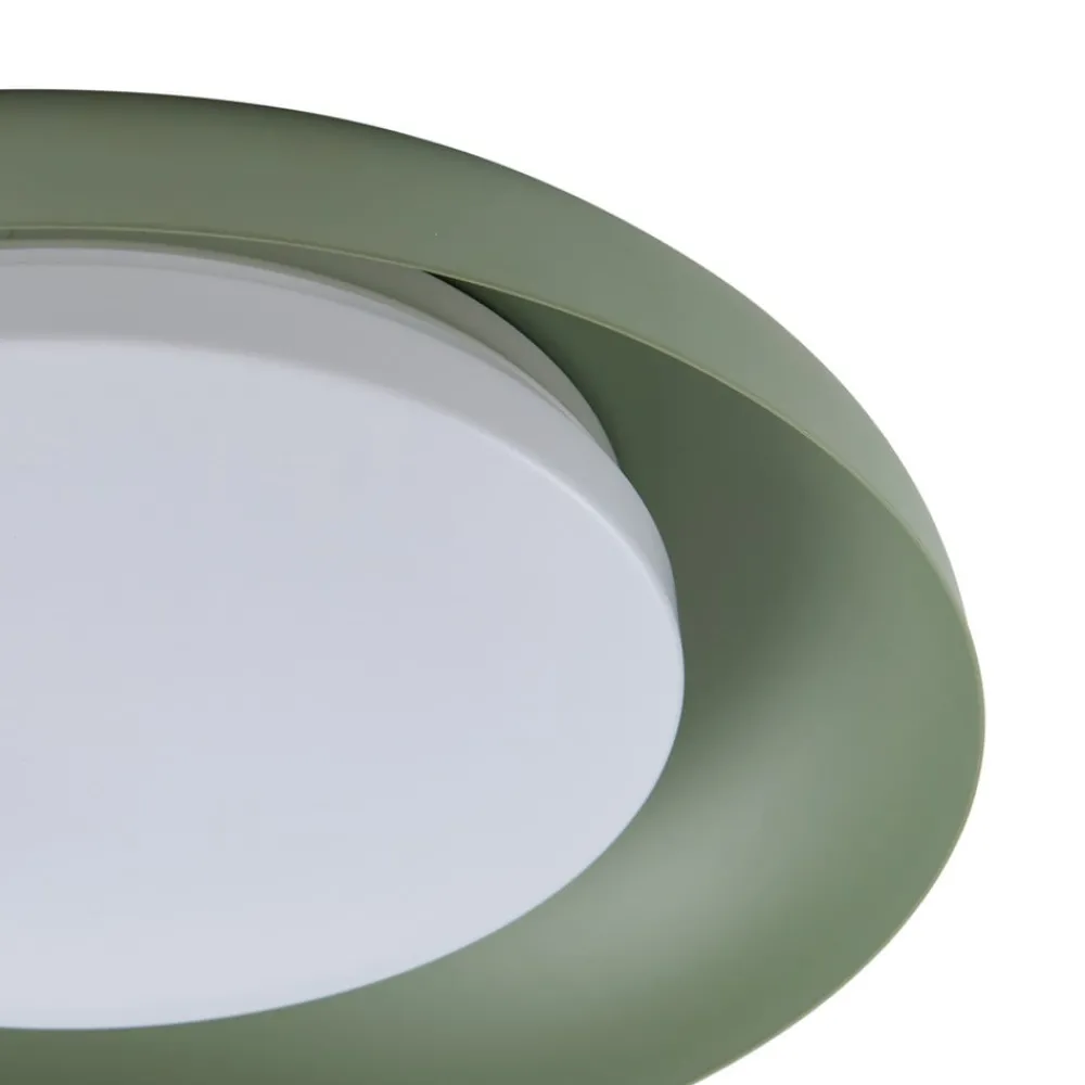 Lindby Gang|Loftlamper > LED-loftlampe Florie, grøn, metal, Ø 40 cm
