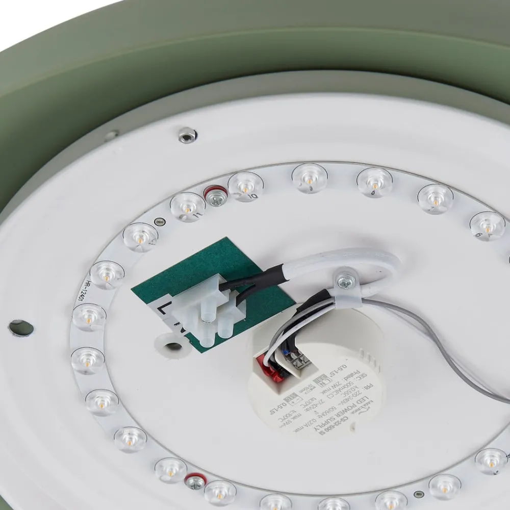 Lindby Gang|Loftlamper > LED-loftlampe Florie, grøn, metal, Ø 40 cm