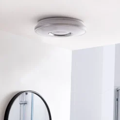 Lindby Gang|Loftlamper > LED-loftlampe Furgo, sølv/hvid, plast, IP44