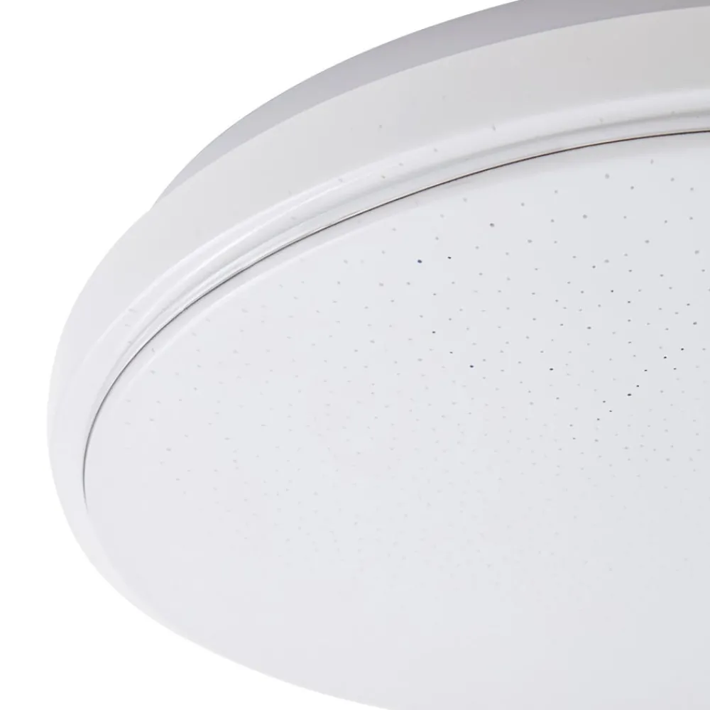 Lindby Gang|Loftlamper > LED-loftlampe Glamo, Ø 39 cm, krom, hvid, IP44