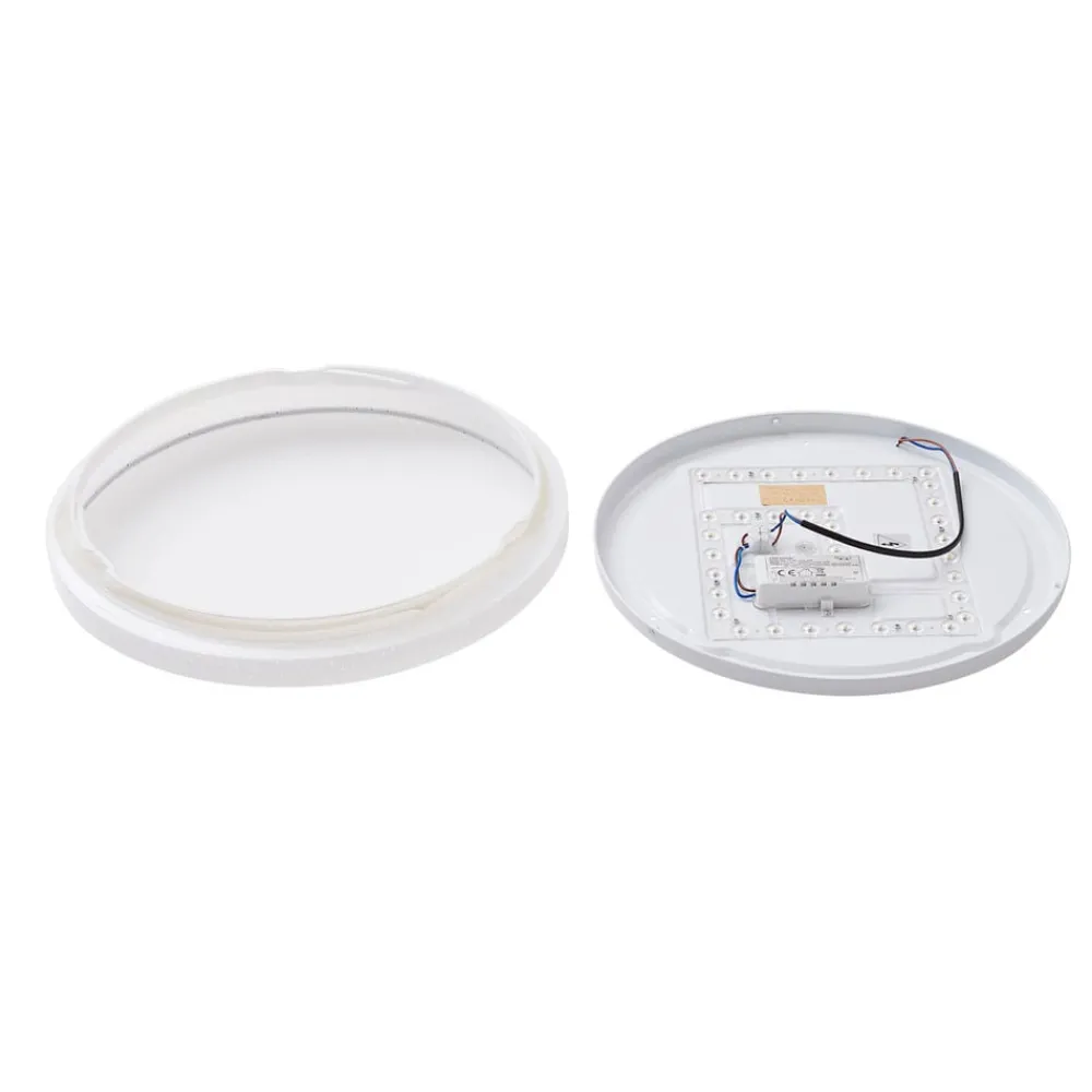 Lindby Gang|Loftlamper > LED-loftlampe Glamo, Ø 39 cm, krom, hvid, IP44