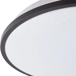 Lindby Loftlamper|Loftlamper > LED-loftlampe Glane, Ø 38 cm, sort/hvid, IP44