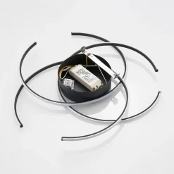 Lindby Loftlamper|Loftlamper > LED-loftlampe, Hamza, Ø 49 cm, sort, aluminium
