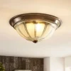 Gang|Loftlamper ^ Lindby LED-loftlampe Henja, antik messing, Ø 32 cm, dæmpbar