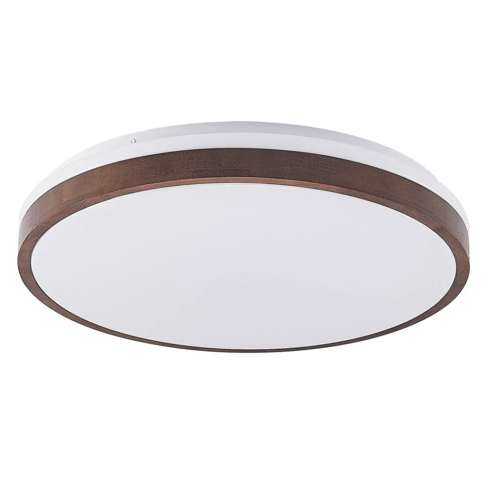 Lindby Gang|Loftlamper > LED-loftlampe Hudsona, Ø 49 cm, træ, brun