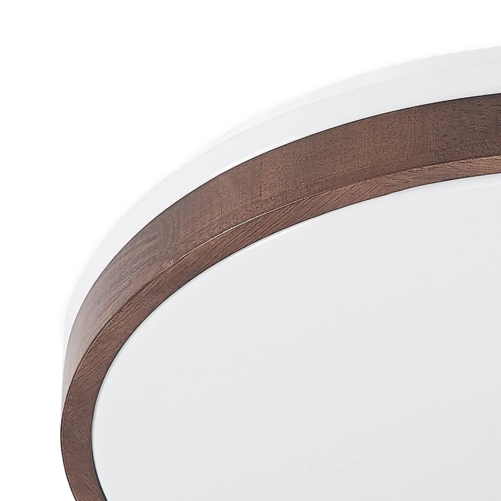 Lindby Gang|Loftlamper > LED-loftlampe Hudsona, Ø 49 cm, træ, brun