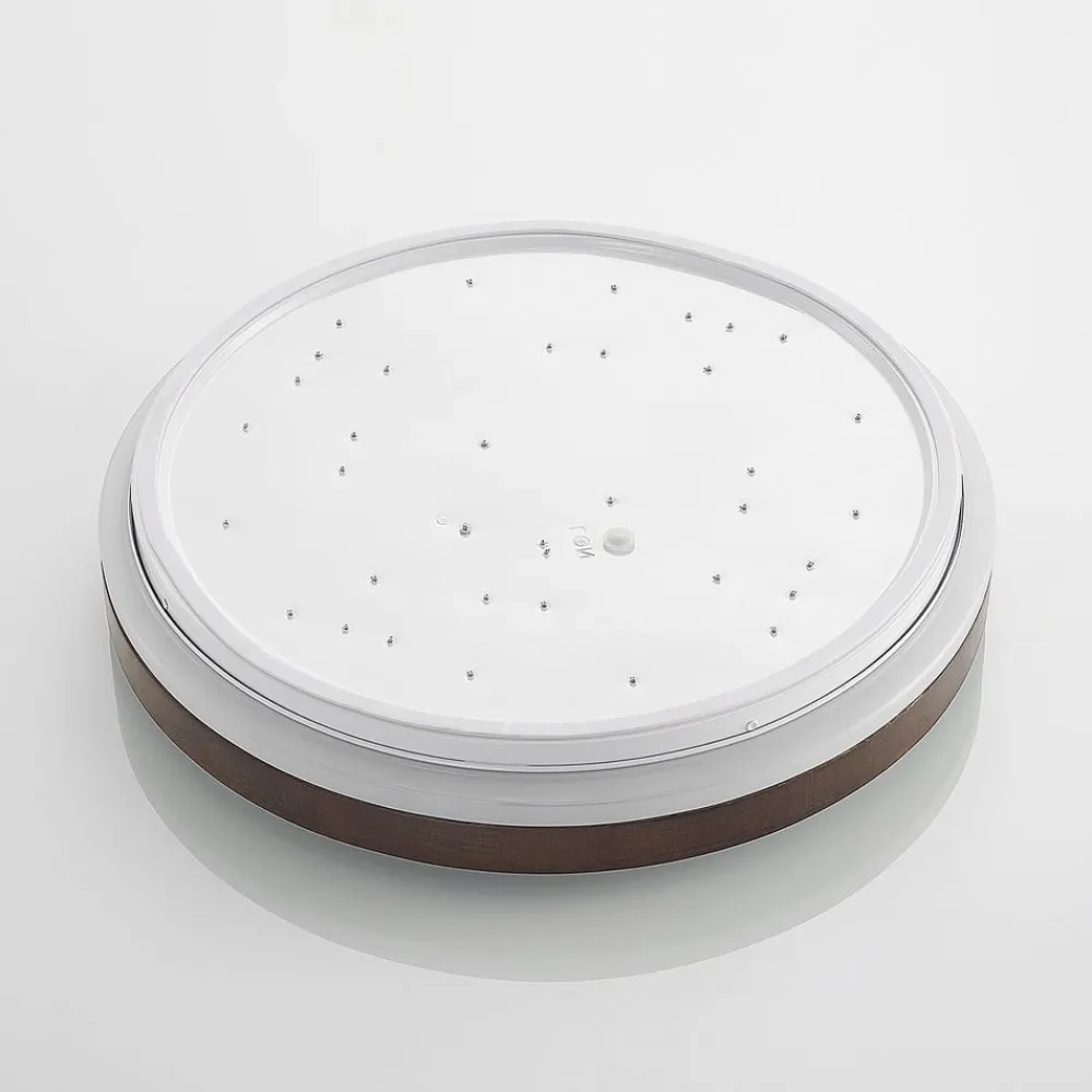 Lindby Gang|Loftlamper > LED-loftlampe Hudsona, Ø 49 cm, træ, brun