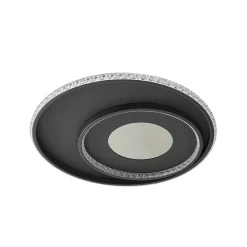Loftlamper|Loftlamper ^ Lindby LED-loftlampe Inessa, Ø 51 cm, sort, CCT, dæmpbar