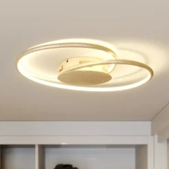 Lindby Gang|Loftlamper > LED-loftlampe Joline, Ø 45 cm, guldfarvet, metal