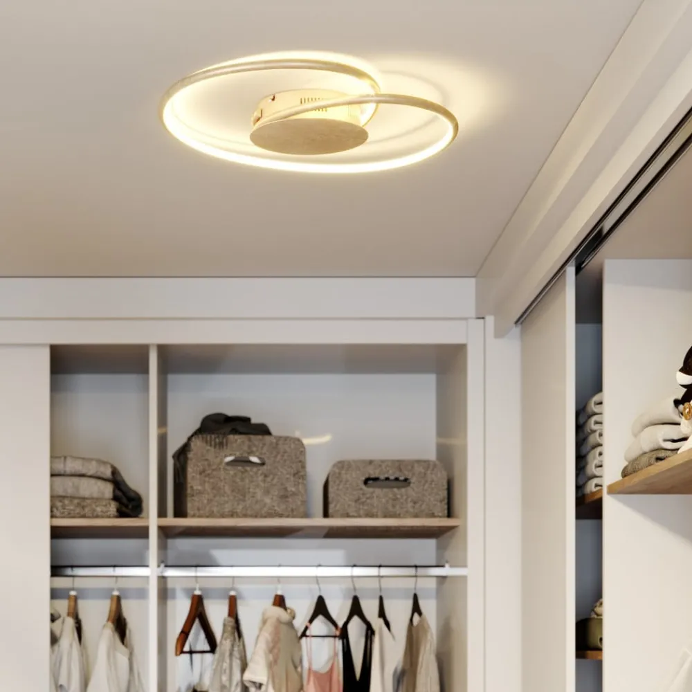 Lindby Gang|Loftlamper > LED-loftlampe Joline, Ø 45 cm, guldfarvet, metal