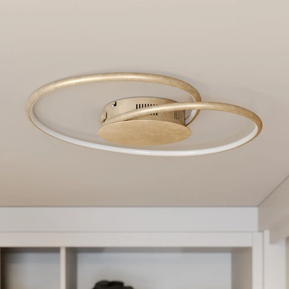 Lindby Gang|Loftlamper > LED-loftlampe Joline, Ø 45 cm, guldfarvet, metal