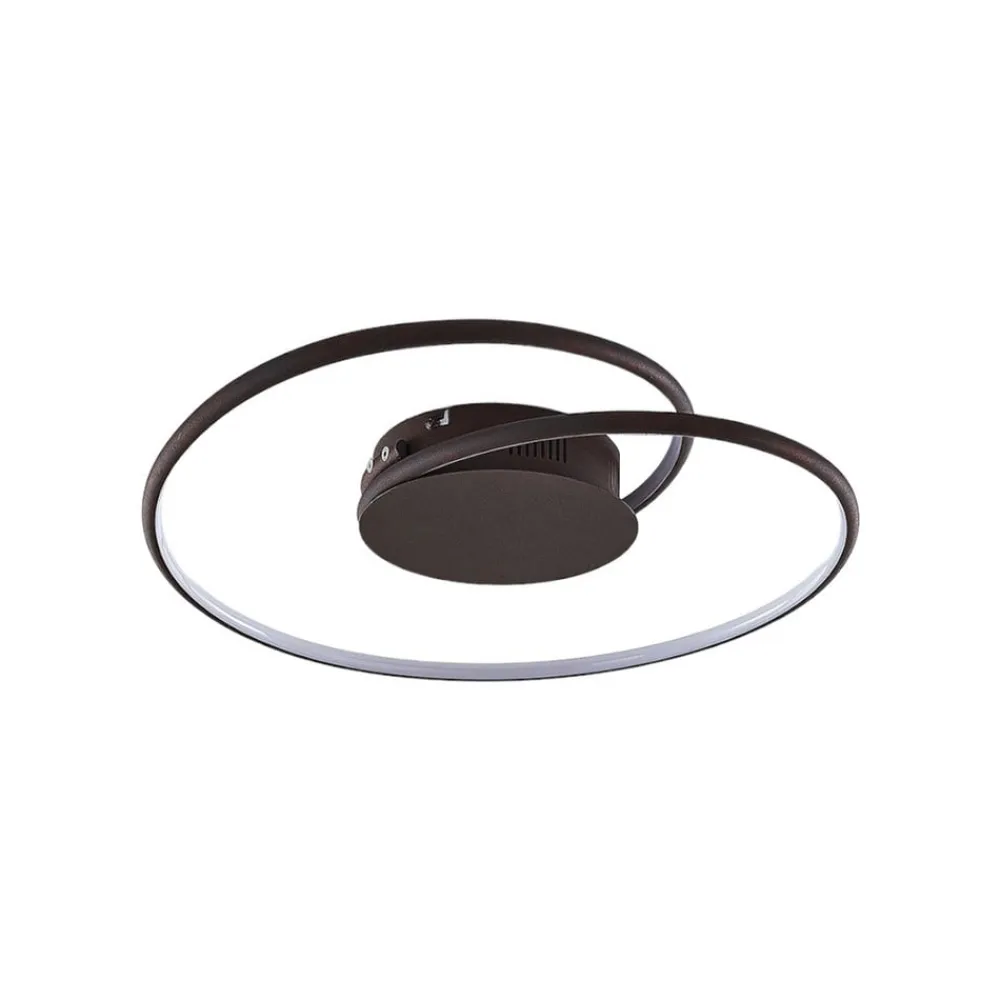 Lindby Gang|Loftlamper > LED-loftlampe Joline, Ø 45 cm, rustbrun, metal
